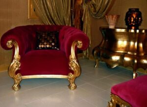 Fancy red sofa